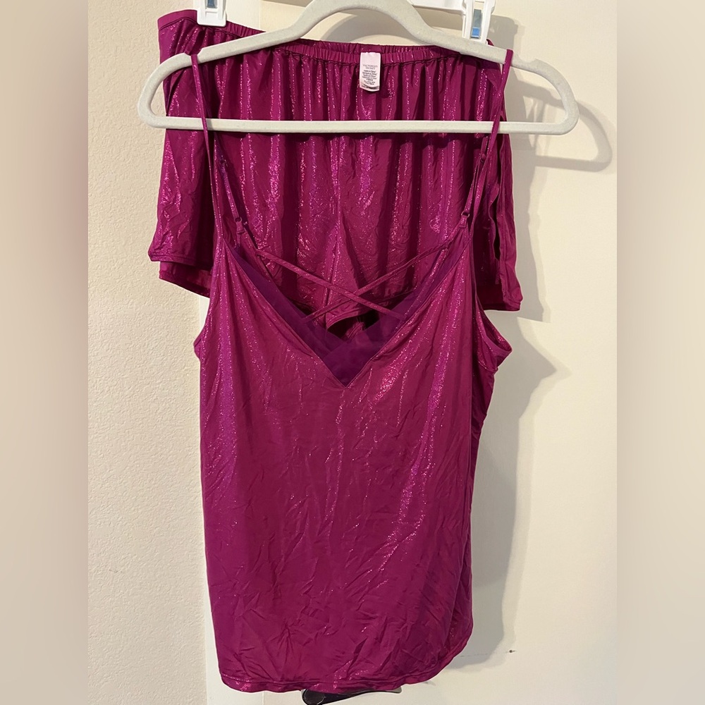Victoria's Secret Shine Supersoft Cami (L) & Shorts (XL) set